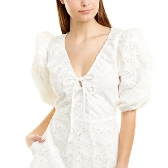 Nicholas the Label Danni Dress Featherington Eyelet White Lace 6 - Picture 3 of 12